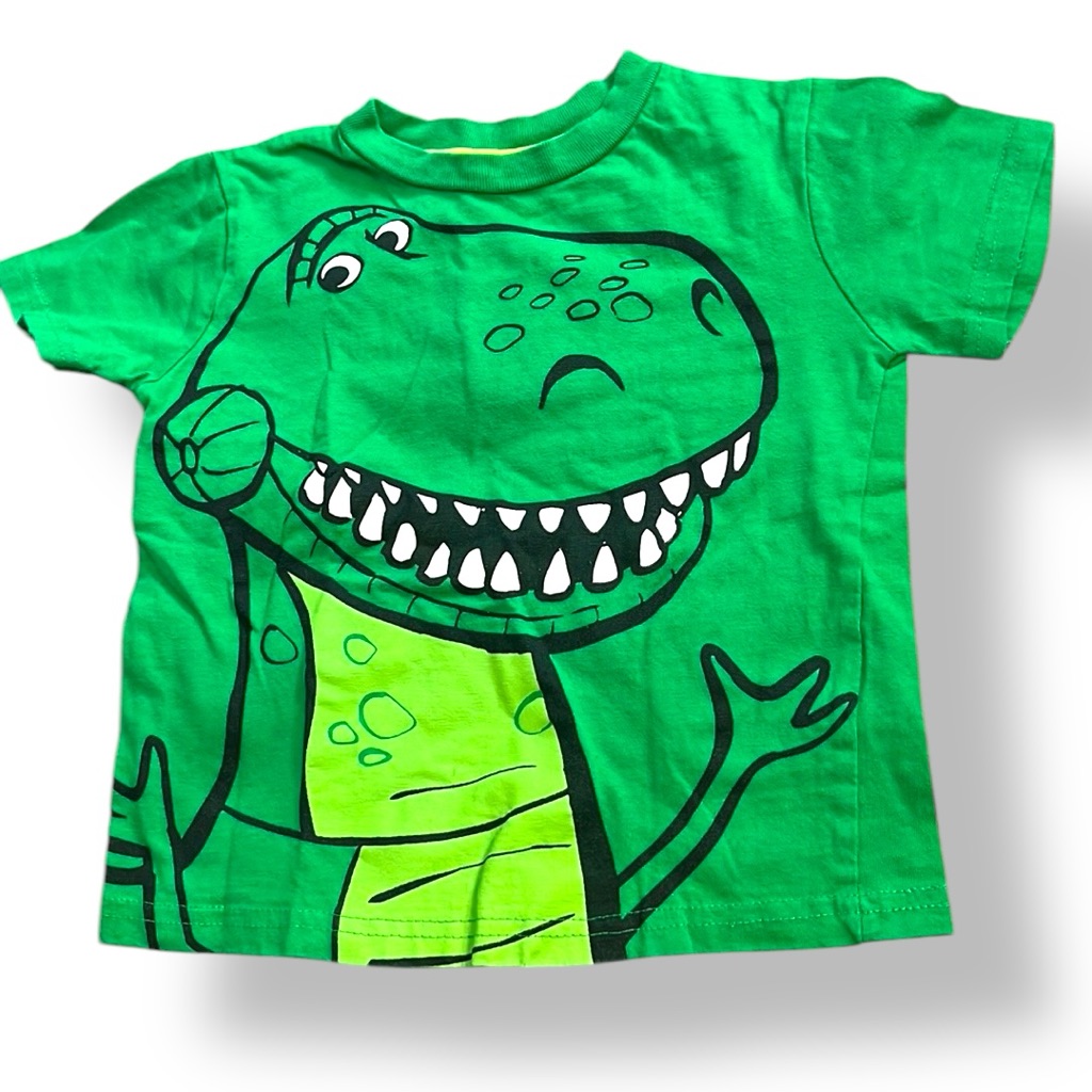Disney Pixar Toy Story Rex Green Tee Boys 3t Dinosaur Short Sleeve T-Shirt